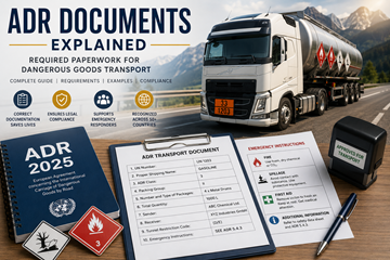 Dokumenty ADR do transportu towarów niebezpiecznych i wymagana dokumentacja logistyczna w Europie