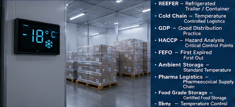 Magazyn w łańcuchu chłodniczym z chłodnią i operacjami logistycznymi w kontrolowanej temperaturze