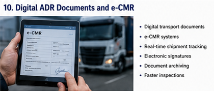 Cyfrowe dokumenty transportowe ADR i systemy e-CMR w logistyce w Europie