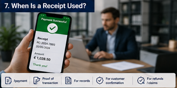 Cyfrowy paragon widoczny na smartfonie po udanej płatności za usługi logistyczne