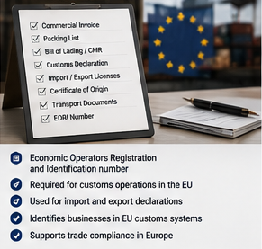 Europejska rejestracja celna i numer EORI używany w logistyce międzynarodowej