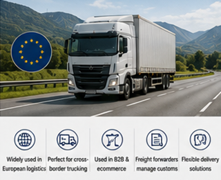 Europejskie ciężarówki i operacje logistyczne wykorzystujące warunki dostawy DDP i DAP