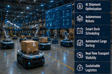 Przyszłościowy zautomatyzowany obiekt cross-docking wykorzystujący robotykę, AI i inteligentne technologie logistyczne