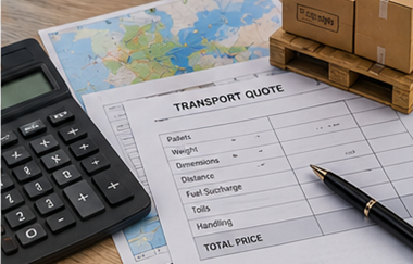 Wyliczanie cen transportu drobnicowego (groupage) z paletami, planowaniem logistycznym, kosztami frachtu i dokumentami transportowymi