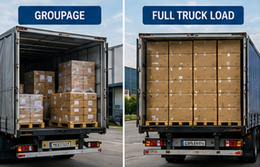 Porównanie przesyłek drobnicowych (groupage) i transportu Full Truck Load z ciężarówkami logistycznymi i frachtem paletowym