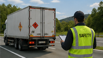Bezpieczne operacje logistyczne ADR pokazujące zgodność i zarządzanie ryzykiem towarów niebezpiecznych