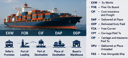 Międzynarodowe operacje wysyłkowe i warunki Incoterms w umowach handlowych dla transportu ładunków