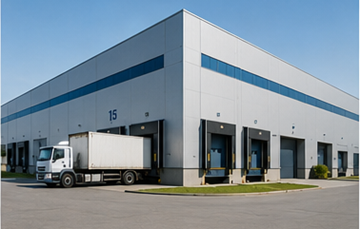Magazyn prywatny należący do firmy produkcyjnej i handlowej