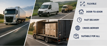 Europejski drogowy transport ładunków: ciężarówki logistyczne na trasach dostaw