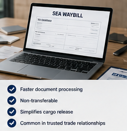 Cyfrowa dokumentacja Sea Waybill dla transportu morskiego