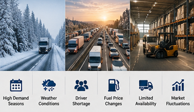 Wzmożony sezonowy transport towarów i popyt na usługi logistyczne w Europie