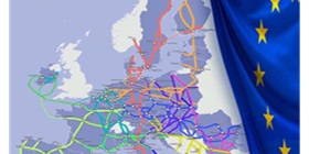 Transeuropejska Sieć Transportowa (TEN-T) na mapie i fladze Europy