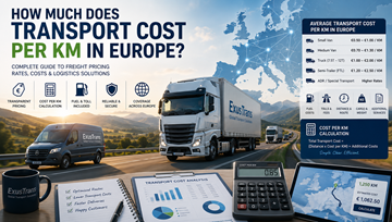 Koszt europejskiego transportu frachtowego za kilometr: ciężarówki logistyczne, autostrady, ceny paliwa i kalkulacja dostawy