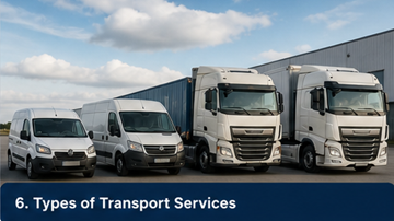 Różne usługi transportowe: ciężarówki, busy, dostawy ekspresowe – typy logistyki