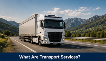 Europejska sieć logistyczna z ciężarówkami, magazynami i połączonymi trasami transportowymi między miastami